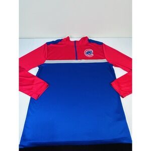 Chicago Cubs  Pullover 1/4 Zip Jacket Men's Large Fanatics Light Weight